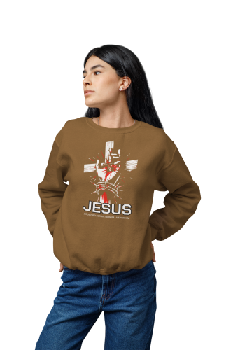 Damska bluza chrześcijańska Jesus Died For Me – krzyż i korona cierniowa 16