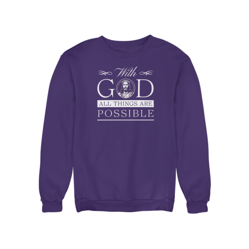 Damska bluza religijna With God All Things Are Possible – Jezus 3
