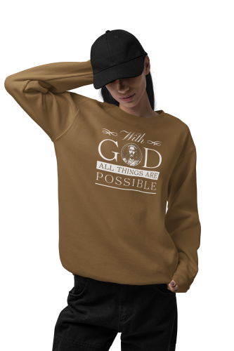 Damska bluza religijna With God All Things Are Possible – Jezus 9