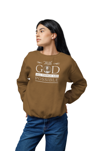 Damska bluza religijna With God All Things Are Possible – Jezus 12