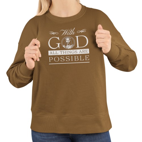 Damska bluza religijna With God All Things Are Possible – Jezus 7