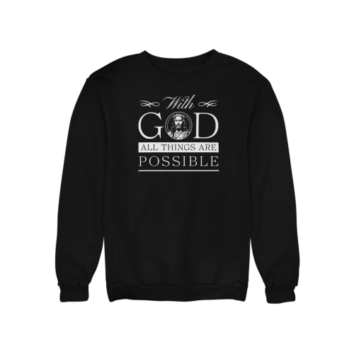 Damska bluza religijna With God All Things Are Possible – Jezus 16
