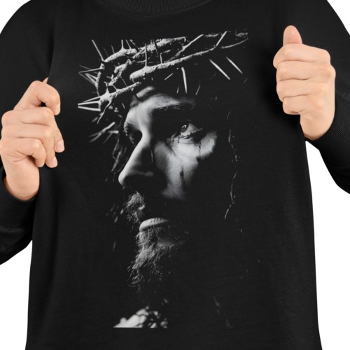 Damska bluza religijna z Jezusem w koronie cierniowej – portret 2