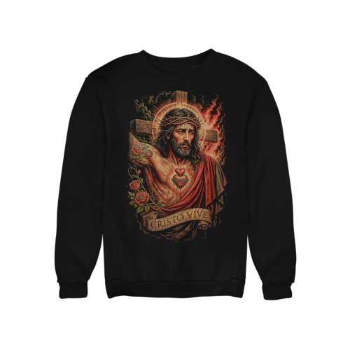 Damska bluza religijna Cristo Vive – Jezus Chrystus i Najświętsze Serce 4