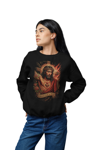 Damska bluza religijna Cristo Vive – Jezus Chrystus i Najświętsze Serce 5