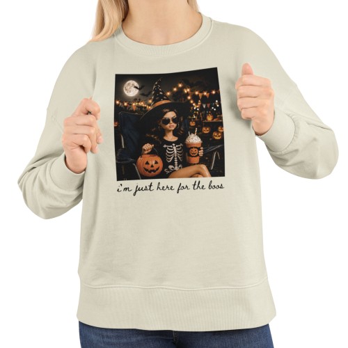 Damska bluza na Halloween I’m Just Here for the Boos – czarownica i dynia 13