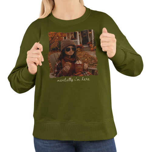 Damska bluza jesienna Mentally I’m Here – pumpkin season i autumn mood 5