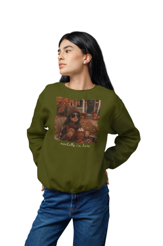 Damska bluza jesienna Mentally I’m Here – pumpkin season i autumn mood 4