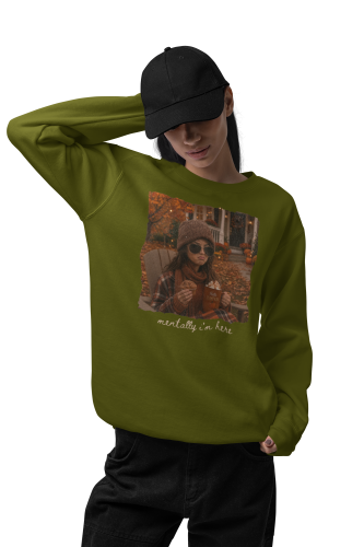 Damska bluza jesienna Mentally I’m Here – pumpkin season i autumn mood 6