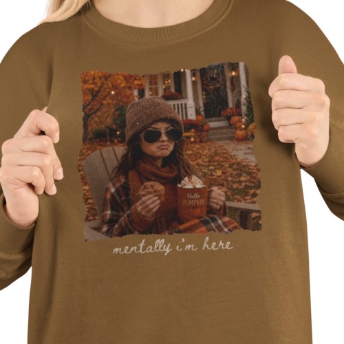 Damska bluza jesienna Mentally I’m Here – pumpkin season i autumn mood 8