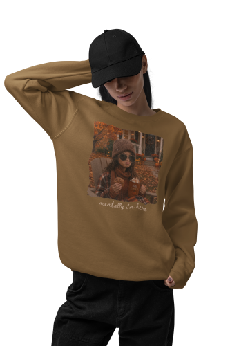Damska bluza jesienna Mentally I’m Here – pumpkin season i autumn mood 9