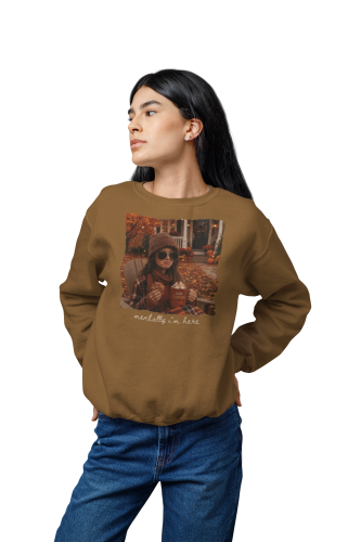 Damska bluza jesienna Mentally I’m Here – pumpkin season i autumn mood 12