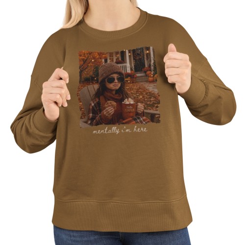 Damska bluza jesienna Mentally I’m Here – pumpkin season i autumn mood 7