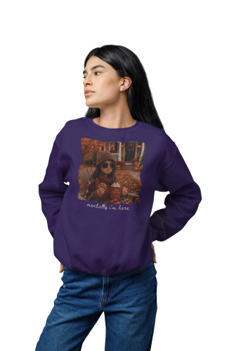 Damska bluza jesienna Mentally I’m Here – pumpkin season i autumn mood 17