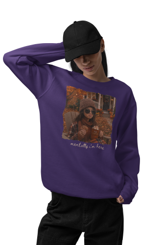 Damska bluza jesienna Mentally I’m Here – pumpkin season i autumn mood 18
