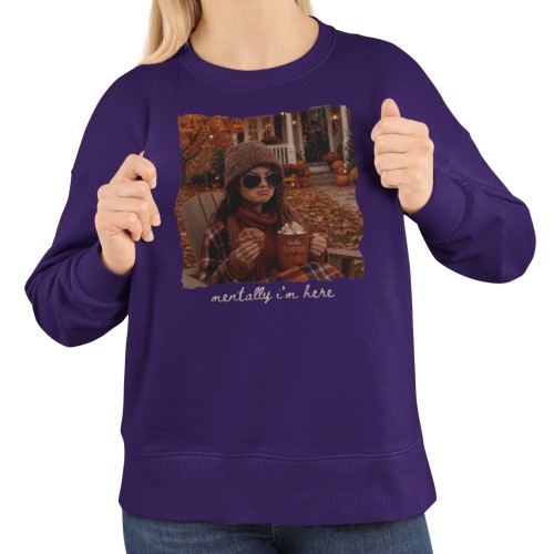 Damska bluza jesienna Mentally I’m Here – pumpkin season i autumn mood 13