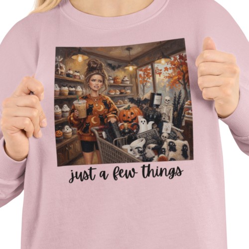 Damska bluza Halloween Just a Few Things – dynie, duchy i jesienny shopping 2