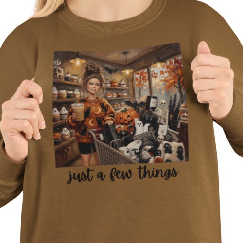 Damska bluza Halloween Just a Few Things – dynie, duchy i jesienny shopping 8