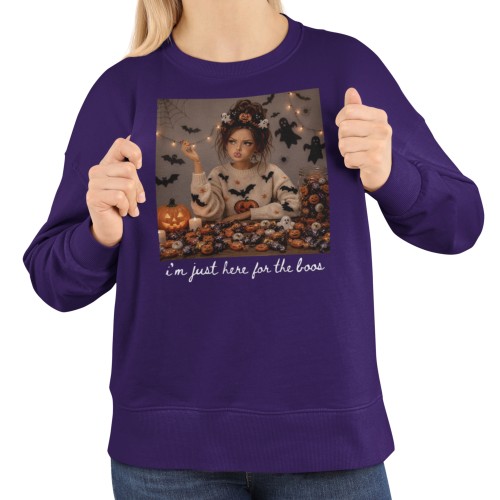 Damska bluza na Halloween I’m Just Here for the Boos – duchy i słodycze