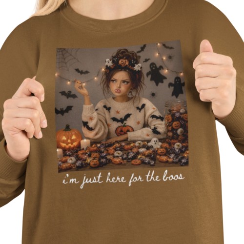 Damska bluza na Halloween I’m Just Here for the Boos – duchy i słodycze 8
