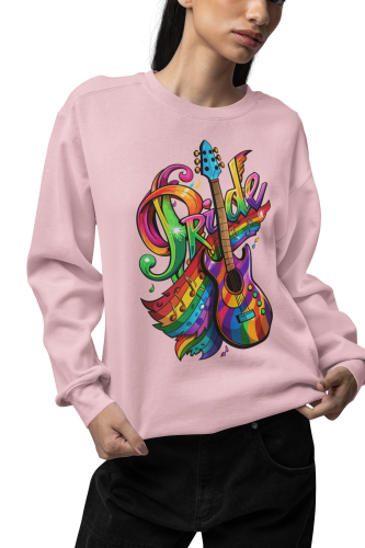 Damska bluza LGBT Pride z tęczową gitarą muzyczną 4