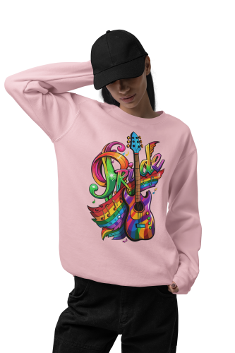 Damska bluza LGBT Pride z tęczową gitarą muzyczną 6