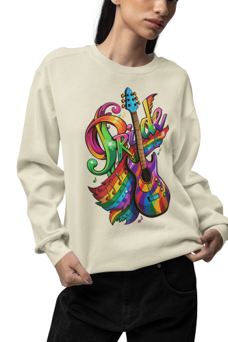 Damska bluza LGBT Pride z tęczową gitarą muzyczną 15