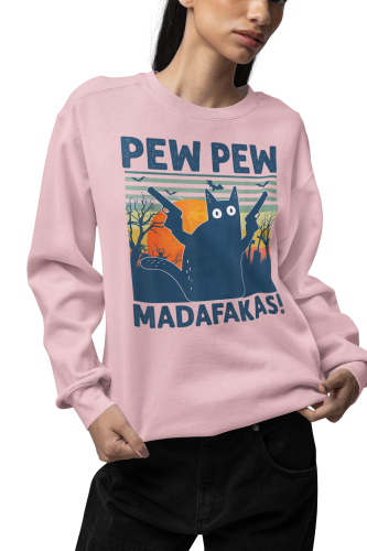 Damska bluza Pew Pew Madafakas – śmieszny kot mem 10