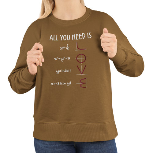 Damska bluza matematyczna All You Need Is Love – wzory LOVE 3