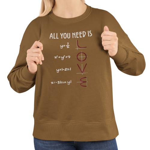 Damska bluza matematyczna All You Need Is Love – wzory LOVE