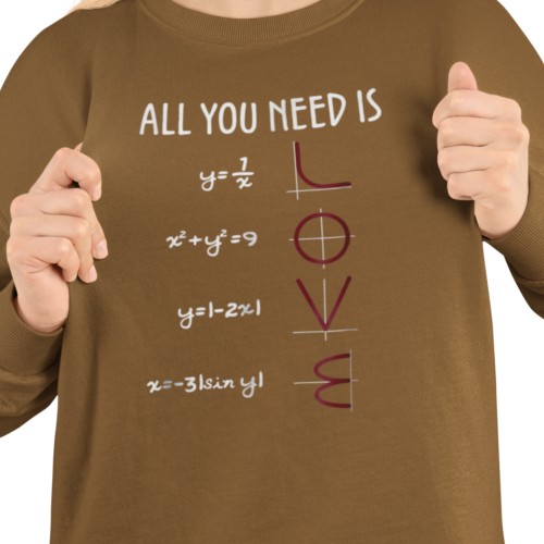 Damska bluza matematyczna All You Need Is Love – wzory LOVE 2