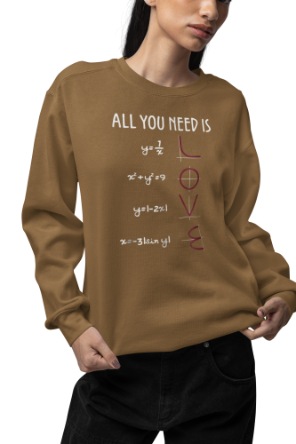 Damska bluza matematyczna All You Need Is Love – wzory LOVE 5