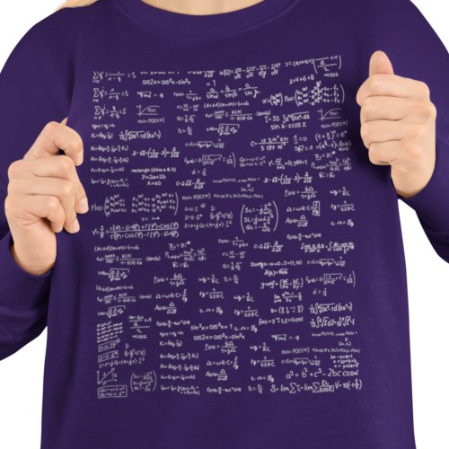 Damska bluza matematyczna ze wzorami – równania i formuły 2