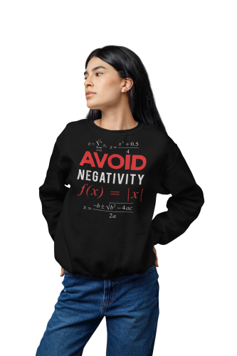 Damska bluza matematyczna Avoid Negativity – zabawny wzór 3