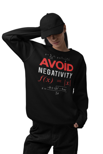 Damska bluza matematyczna Avoid Negativity – zabawny wzór 6
