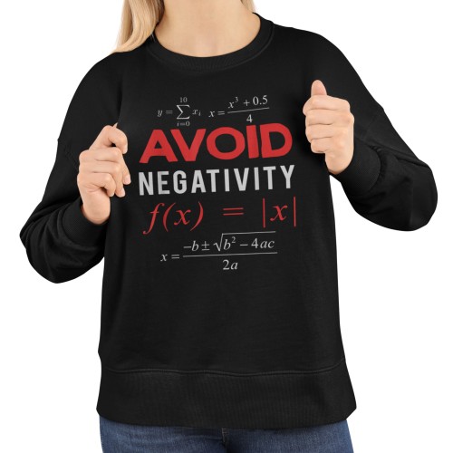 Damska bluza matematyczna Avoid Negativity – zabawny wzór