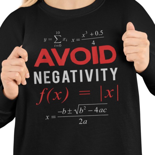 Damska bluza matematyczna Avoid Negativity – zabawny wzór 2