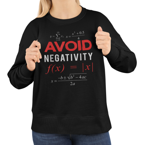 Damska bluza matematyczna Avoid Negativity – zabawny wzór 5