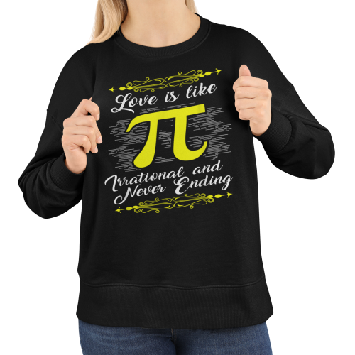 Damska bluza matematyczna Love Is Like Pi – liczba Pi 3