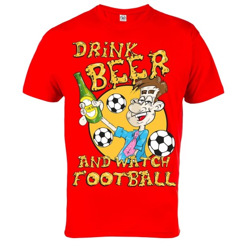 KOSZULKA ŚMIESZNE DRINK BEER AND WATCH FOOTBALL 7