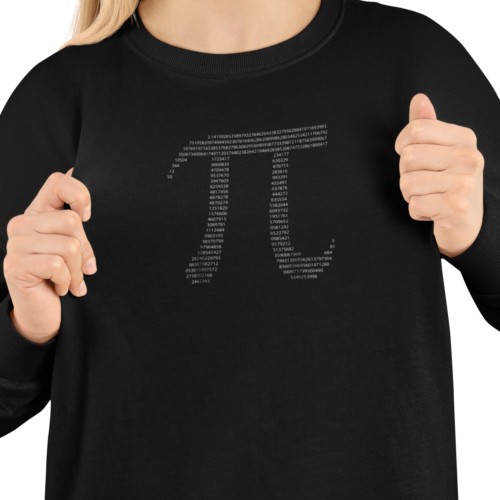 Damska bluza matematyczna liczba Pi – symbol Pi z cyfr 7