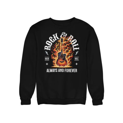 Damska bluza rockowa Rock & Roll z płonącą gitarą 3
