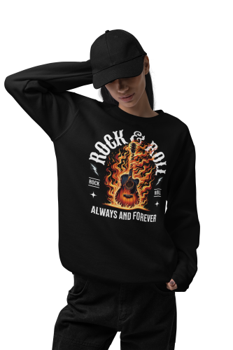 Damska bluza rockowa Rock & Roll z płonącą gitarą 5