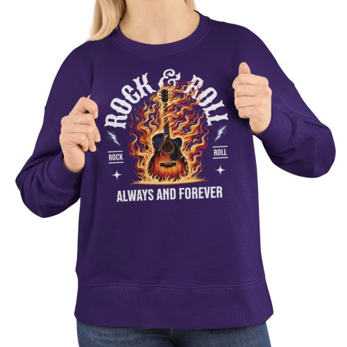 Damska bluza rockowa Rock & Roll z płonącą gitarą 7
