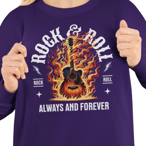 Damska bluza rockowa Rock & Roll z płonącą gitarą 8