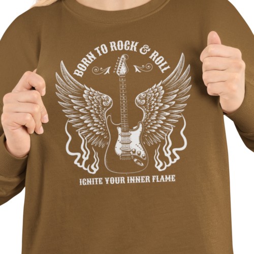 Damska bluza rockowa Born to Rock & Roll – gitara i skrzydła 8