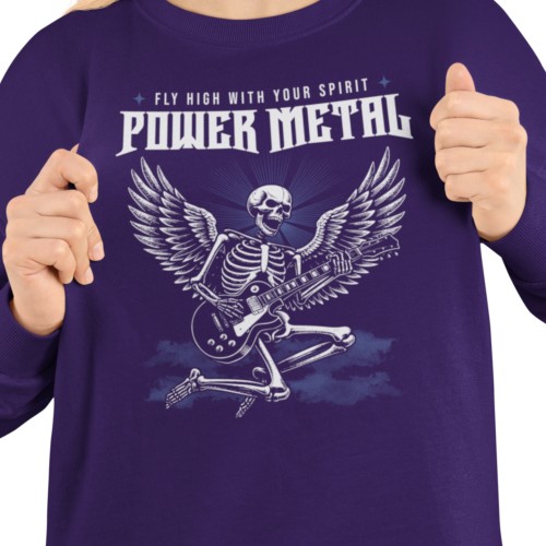 Damska bluza metalowa Power Metal – szkielet z gitarą 8