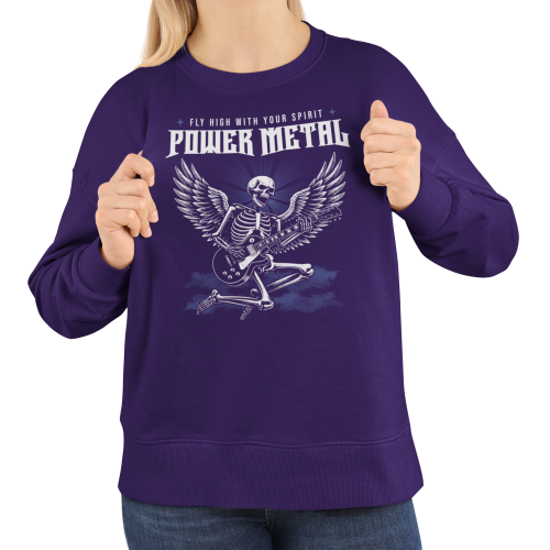 Damska bluza metalowa Power Metal – szkielet z gitarą 9