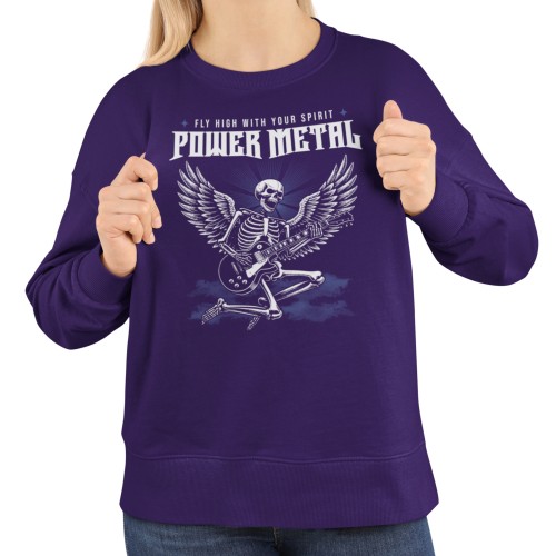 Damska bluza metalowa Power Metal – szkielet z gitarą 7