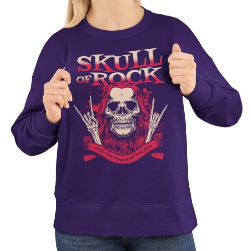 Damska bluza rockowa Skull of Rock – czaszka i znak rocka